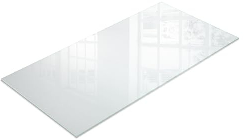 Tulup Piano Tavolo in Vetro 120x60 cm Rettangolare Facili da Pulire Effetto Opaco Vetro Satinato per Cucina, Sala da Pranzo o dal Soggiorno per Tavolini da caffè