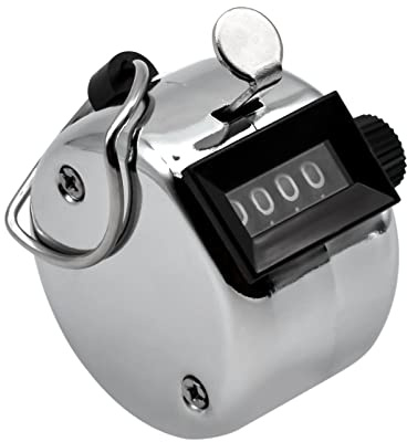 Bailinks Clicker Counter Metal Hand Tally Counters,4-Digit Lap Counter Manual Clicker for Golf, Sport,School Event