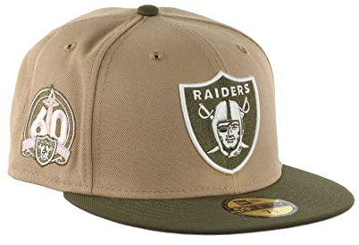 New Era NFL American Football – Cap Basecap beige olivgrön – Sidepatch Teamlogo