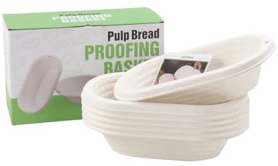 Panier de levain, 6 pièces, ovale banneton pour le pain, 24,5 cm ovale