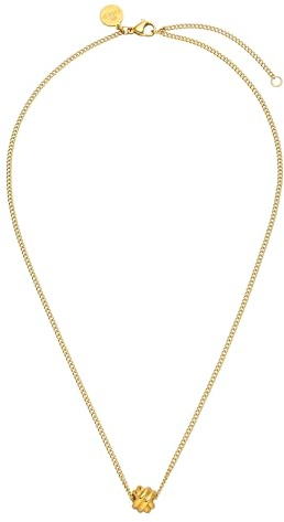 Purelei® knutkedja – symboliskt knuthänge för anslutning och sammanhållning – 40/45 cm – 18K guldpläterad, roséguldpläterad eller rostfritt stål – rörligt hänge – uttalande kedja, Länge: 40-45 cm