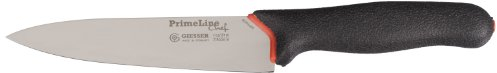 Giesser since 1776 - Made in Germany - PrimeLine, Coltello trinciante, 16 cm, PrimeLine, nero, inossidabile, lavabile in lavastoviglie, affilato coltello da cuoco stretto antiscivolo