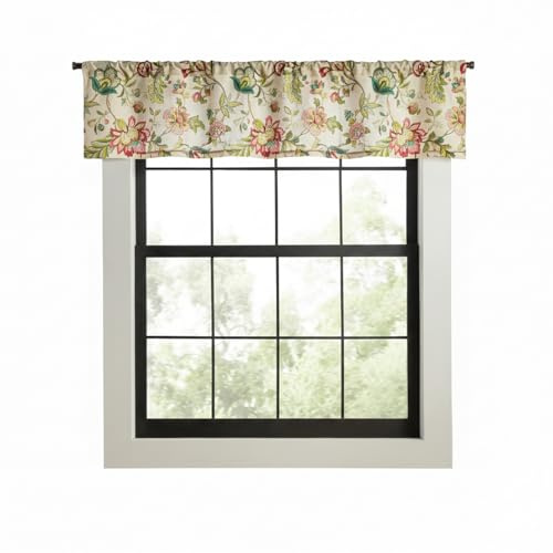 Ellis Curtain Brissac Tailored Valance, 70 x 15, Red