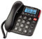 OLYMPIA 4520 Telefono fisso a filo per anziani, con tasti grandi, tasti SOS e vivavoce, Nero