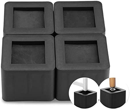 4-teilige Uping Möbelerhöher Betterhöhung, Verstellbare Möbelerhöhung Tischerhöher Elefantenfuß Bed Riser für die meisten Beine von Bett Stuhl Computertisch Schreibtisch Sofa