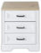 Stella Trading JASMIN Rollcontainer Schreibtisch in Pinie hell, Artisan Eiche Optik - Mobiler Büroschrank mit 3 Schubladen - Landhausstil Büromöbel Komplettset - 54 x 62 x 39 cm (B/H/T)