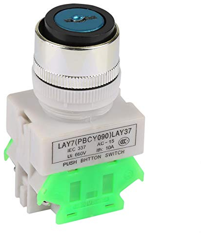 Tyenaza Conmutador giratorio con llave Conmutador con llave Conmutador giratorio con llave de 3 posiciones Conmutador giratorio con 2 llaves Montaje de 22 mm