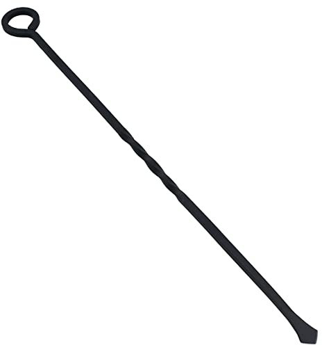 AB Tools 21 Loop Top Twisted Poker Fire Coal Wood Burner Black Steel Metal 550mm