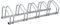Fiqops Supporto per bicicletta per 5 biciclette, larghezza pneumatici 35-55 mm, supporto multiplo, supporto per parcheggio, pavimento per bicicletta, montaggio a parete, salvaspazio, zincato