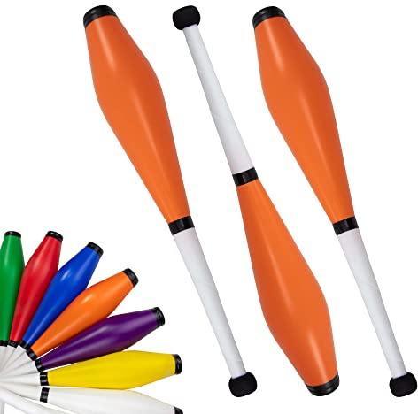 Juggle Dream Trainer Street Mazze da Giocoleria Set di 3 Trainer Club - Set di Giocoleria per Principianti e Giocolieri Avanzati (Arancione)