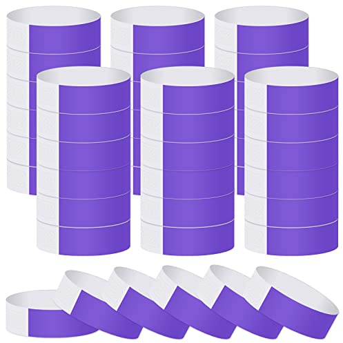 ASTARON Braccialetti per eventi 400 pezzi Braccialetti di carta per eventi Braccialetti per feste viola Braccialetti sfusi Braccialetti di carta impermeabili Braccialetti per club Concerto