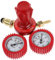 Angoily CO2 Regulator Gauge Dual Gas Regulator Pressure Control for Gas Welding Cutting Dual Gauge Alloy Valve Body Visible Scale