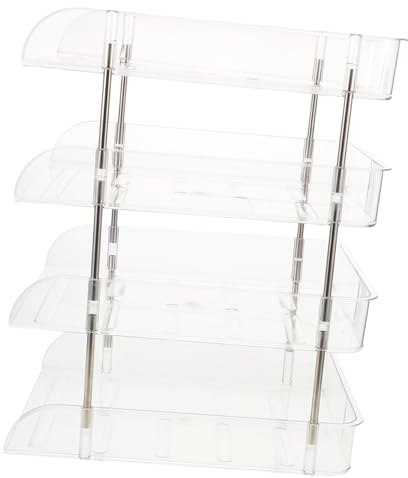 NUOBESTY Scaffalatura Per Scrivania Organizer Per Libri Vassoio Portalettere Divisori Per Documenti Organizzatore Verticale Per Bollette Compiti Posta Riviste