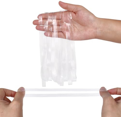 NBEADS 40 Pcs Bandes Élastiques Transparentes, 10mm Bande Élastique en TPU Sangles de Reliure Robustes pour Livres Appareils Photo Fournitures de Bureau Cuisine Maison Emballage Fixation, 40cm