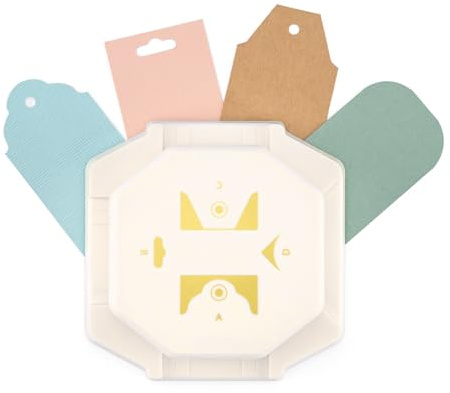 Vaessen Creative 4-in-1 Eckenstanzer Klassische Etiketten - Bastel und Scrapbook Zubehör - für Papier, Karten, Einladungen und Fotos, Elfenbein