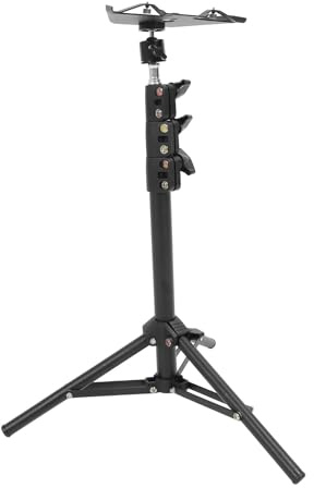 Dpofirs Three Section Telescoping Rectangular Satellite Tripod Antenna Mount Stand Kit for Mini Roof Camping RV Travel Courtyard for Height Adjustment Outdoor Use Aluminum Alloy and PC
