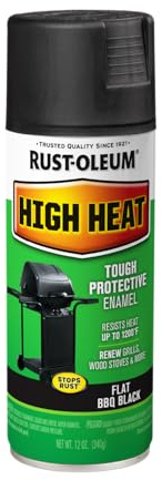 Rust-Oleum 7778830 High Heat Enamel Spray Paint, Bar-B-Que Black, 12-Ounce