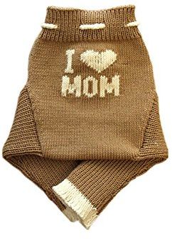 100% merino wool baby soaker diaper cover longies (L, Brown-Natural white)