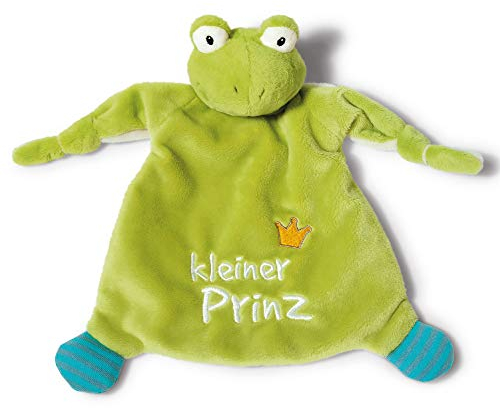 NICI Schmusetuch Frosch ‚Kleiner Prinz´ 25x25cm – Frosch Schnuffeltuch ab 0+ Monaten – Kuscheltuch für Babys & Kleinkinder – Baby Kuscheltier / Schnuffeltuch – Schmusetuch für Mädchen & Jungen – 40045