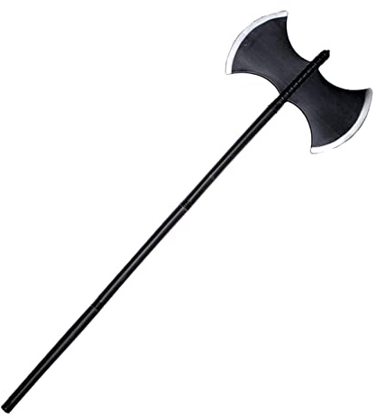 Remorui Halloween Axe Prop Plastic Halloween Party Demon Sickle Axe Fork Weapon Prop Role Play 3-Section Handle C One Size