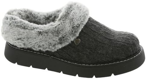 Skechers Femme Keepsakes Lite-Warm Greetings Chausson, Charbon, 39 EU