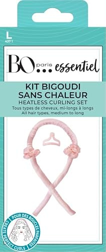 Bo... Paris - Kit bigodini senza calore, per riccioli perfetti, tutti i tipi di capelli, da metà a lungo, confezione da 1