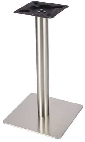 Qussse Quadratisch Bodenplatte 72cm, Edelstahl Tischbeine Bistrotisch Tischgestell für Cafe Imbiss und Speiserestaurant