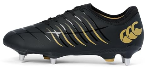 Canterbury Botas de rugby CCC Phoenix 2.0 Team Soft Ground unisex, Black, 45.5 EU