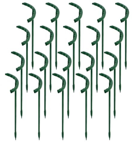 Pflanzenstütze,20 PCS Pflanzenhalter Staudenhalter Unterstützung Pfähle Pflanzen Rankhilfe Plant Support Pflanze Unterstützung Ringe für Outdoor-Garten kleine Pflanzen Indoor FlowersPlant Supports