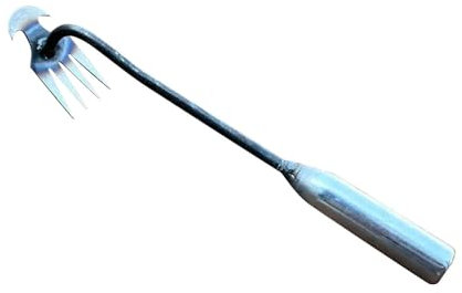 maisonculte Maison culte Houe de désherbage Sarcleur en Acier au manganèse, Outil de désherbage 4 Dents pour Jardinage, râteau Manuel Polyvalent