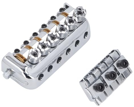 Vintage Look Easy Installation with Excellent Tone Fine Engineering for 6 String Electric Guitar Bridge Headless Tremolo System Kit for Guitar Accessory