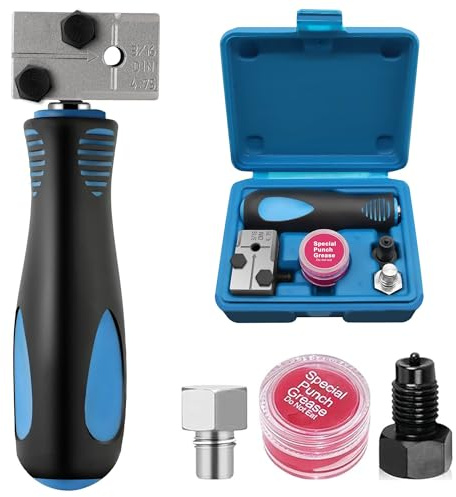 Zevmi 3/16 pouces Kit d'évasement de tuyau de frein : évaseur de tuyau de frein automobile Kit pour conduites de frein de voiture de 4,75 mm Outil d'extension de tuyau universel pour systèmes de