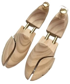 GIJMZY Árbol de zapatos ajustable for hombre, moldeador madera con resorte maciza doble tubo(EU 45 46)
