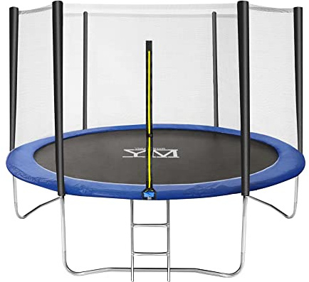 Trampolino Elastico, Diametro 305 cm (10 ft), Kit Completo, per Giardino, Tappeto Sicuro con Protezione Bordi in Schiuma e Rete di Sicurezza, Tubi Telaio in Acciaio Zincato, Your Move