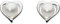 DEW Small Heart Freshwater Pearl Stud Earrings – Sterling Silver, Classic Design, Timeless Gift Idea for Brides and Bridesmaids