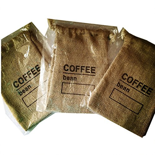 Jute Woven Bundles Coffee Bean Sacks Kitchen Sundries Peas Sacks Date Record Natural Burlap Bags Drawstring Reusable (3pc,5.9 X 4.13)