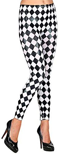 W WIDMANN MILANO Party Fashion - Leggings, Rautenmuster, Harlekin, Clown, Halloween