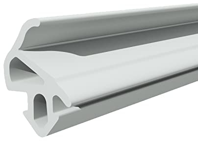 Seiletech.de Junta de goma para ventana S-1559, 5 m, de PVC, color gris, burlete de goma, burlete de goma, sellado de plástico