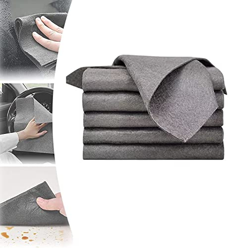 Lonnalee Chiffon de Nettoyage en Microfibre Réutilisables sans Traces, Chiffon Nettoyage Magique Épaissi 5 Pièces (20x30 cm)