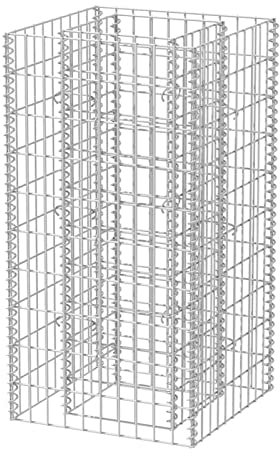 XIAOGUANG Gabbione Letto Rialzato, Gabbione Fioriera, Gabbione Pietra Cestino, Recinto Giardino, Gabbione Letto Rialzato da Giardino in Acciaio 50x50x100 cm