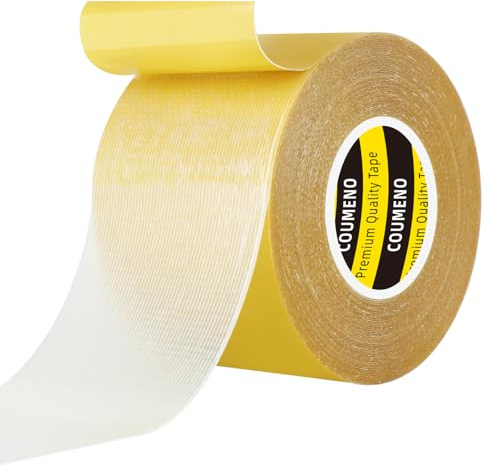 COUMENO Doppelseitiges Teppichklebeband, 55mm × 10m, Klebeband Doppelseitig Extra Stark, Starkes Teppichband, Einfache Ablösbar ohne Rückstände,Geeignet Für Teppich,Fotos,Wände,Zuhause und Schule