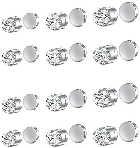 VitaCool Fake Nose Ring Stud Magnetic Nose Ring stud Earrings Faux fake Non-Piercing Magnetic Ear Stud Jewelry for Women Men (3T-Style C)