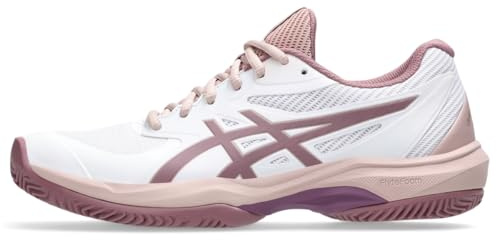 ASICS Women's Game FlyteFoam Padel Tennis Shoes, 10, White/Purple Oxide