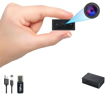 STWTVT Mini Micro Cámara - Cámara Oculta - Cámara Niñera Oficina HD 1080P - Cámara de Seguridad Doméstica con Grabación por Detección de Movimiento, Sensor de Gravedad y Visión Nocturna sin WiFi.
