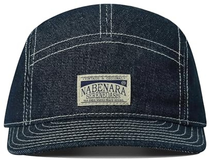 CLAPE Casquette 5 Panneaux Casquette de Baseball à Bord Court Coton Chapeau Homme Femme Bord Plat Réglable 5 Panel Short Brim Baseball Cap Protection Solaire Sport Navy BSAP2572