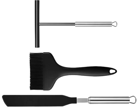 Espátula Para Pancakes | Juego De 3 Espátulas Esparcedoras De Silicona Para Crêpes,Utensilios Cocina Para Repostería Tortitas Hamburguesas Desayuno Principiantes