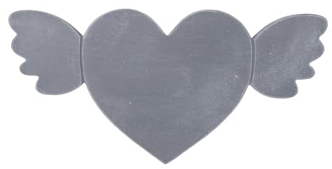 Aramox Piedra Conmemorativa para Mascotas, Alas de Corazón, Piedra Conmemorativa para Perros y Gatos, Lápida Grabable para Simpatía en el Jardín