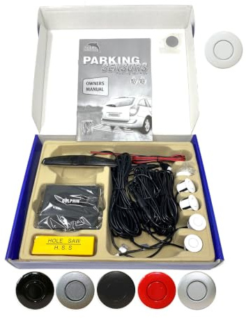 Dolphin Automotive DPS450X Reverse Parking Sensors Audio With LED Display (White)