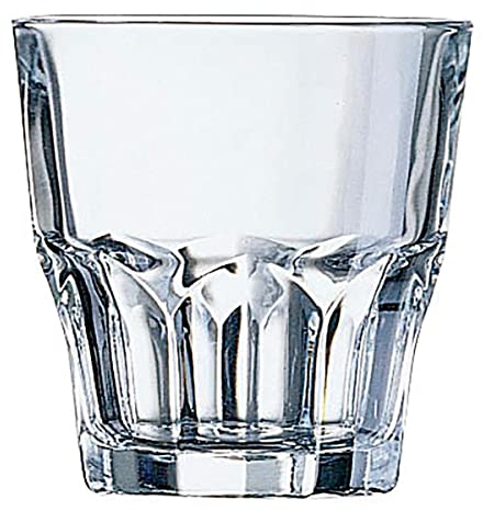 Arcoroc J2611 Gobelet Granity, Verre trempé, Transparent, 20 cl - Boite de 6 pièces