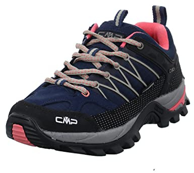 CMP Rigel Low Wmn Trekking Shoe Wp, Scarpe da trekking Donna, Blue-Corallo, 38 EU